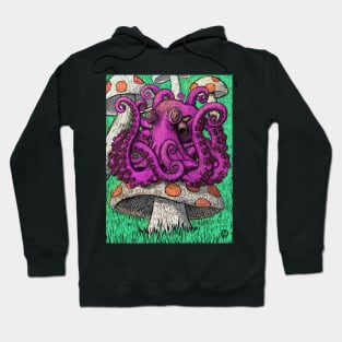 Octopus on Mushrooms Hoodie